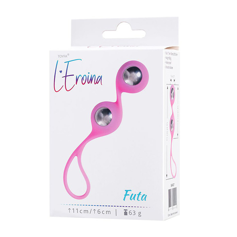 Розовые вагинальные шарики 1,9см ToyFa L'eroina Futa 564007