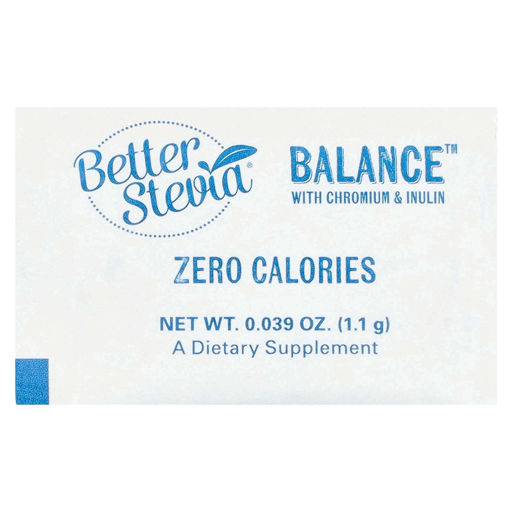 NOW Foods, Better Stevia®, Balance™, с хромом и инулином, 100 пакетиков по 1,1 г (0,039 унции)