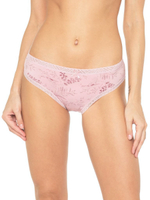 Нежные трусики-слипы с растительным принтом (Размер: L) (Цвет: розовый)