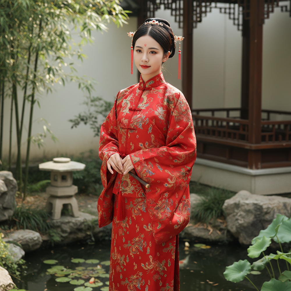 Атлас драконы красный