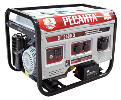Бензиновый генератор (8 кВт) БГ 9500 Э Ресанта