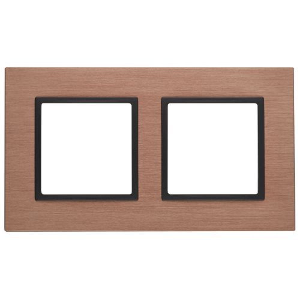 Рамка 2-м 14-5202-14 металл Elegance медь+антрацит ЭРА Б0034550