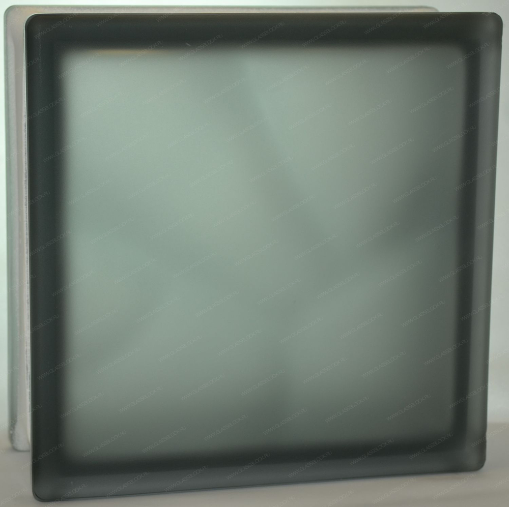 Купить Стеклоблок графит полуматовый   окраска в массе Vitrablok  19x19x8