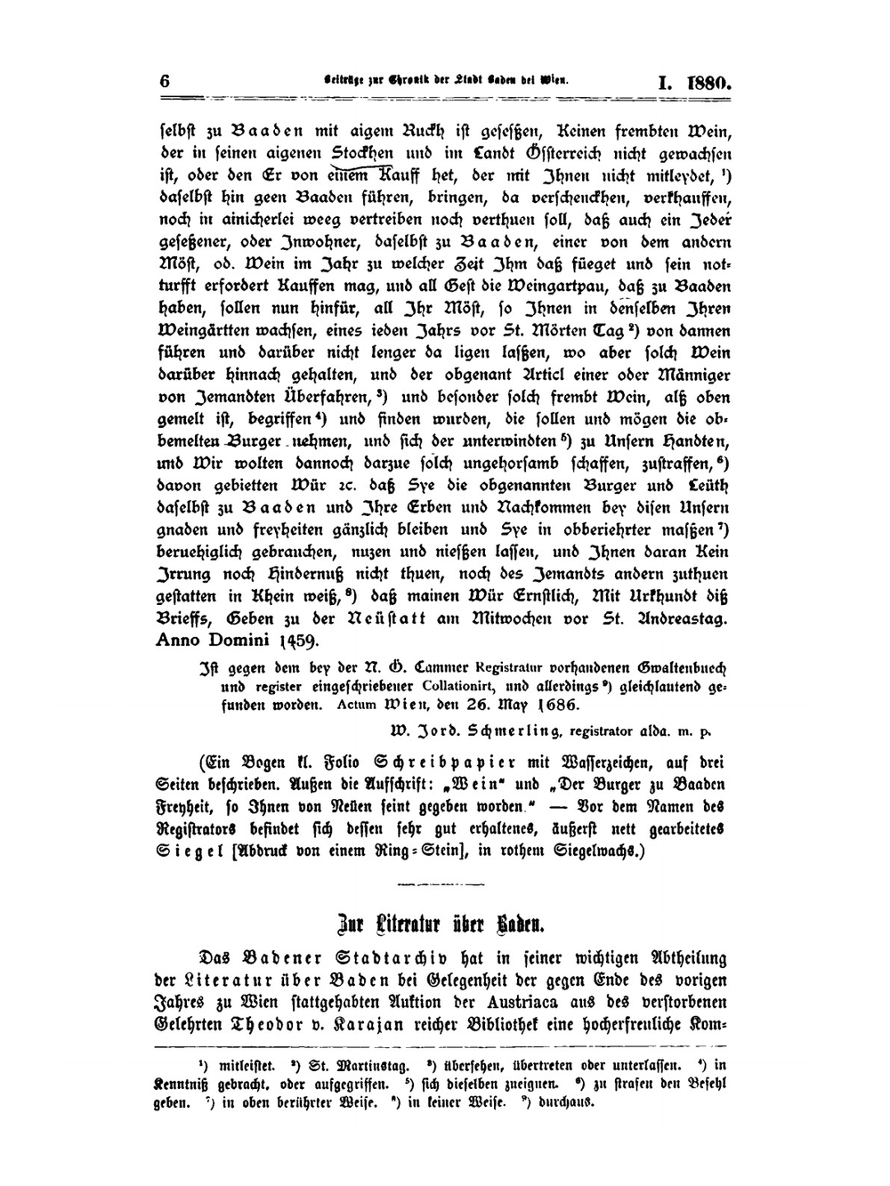 Beiträge Zur Chronik Der Stadt Baden Bei Wien | Hermann Rollett