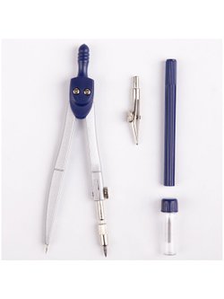 Готовальня 4 предмета, циркуль 115мм, (260695)