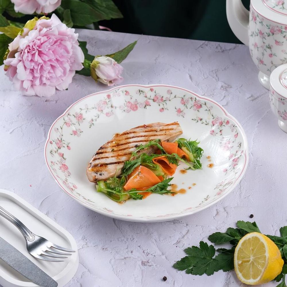 Салатник 1000 мл d 26 см h 4,5 см Retro Ritz-La Vie En Rose Noble [6]