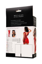 Платье Glossy Bessie из материала Wetlook красное M