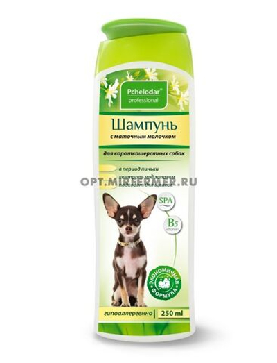 Шампунь для собак короткошерст. с маточ.молочком 250мл/10