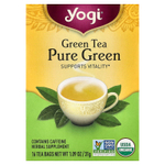Yogi Tea, чистый зеленый чай, 16 чайных пакетиков, 31 г (1,09 унции)