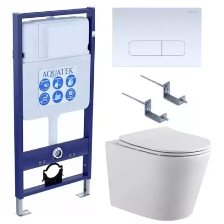 Унитаз с инсталляцией SET AQUATEK ВЕГА cmp-013 INS-0000012+унитаз Вега AQ1904-00