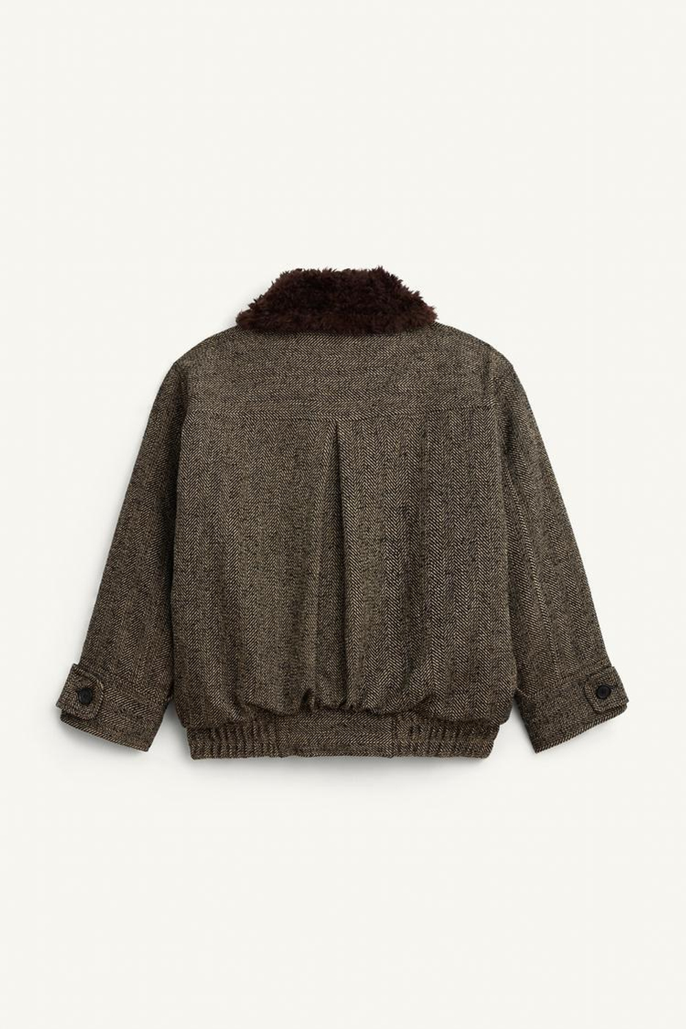 ZARA КУРТКА-БОМБЕР ИЗ СМЕСОВОЙ ШЕРСТИ, ЧЕРНЫЙ