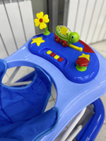 Ходунки SBL 5302 (Teddy Bear) синий (силиконовые колеса)