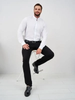 Рубашка без воротника приталенная SLIM FIT