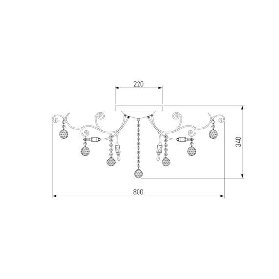 Потолочная люстра Eurosvet 10042/12 античная бронза/прозрачный хрусталь