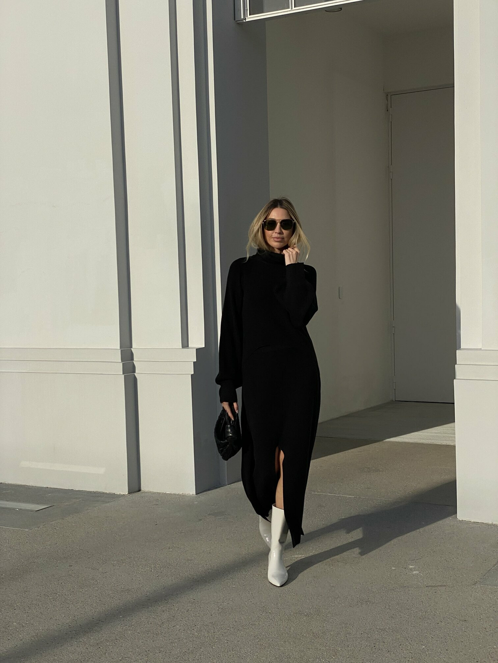 Юбка MILANO с разрезом, чёрный