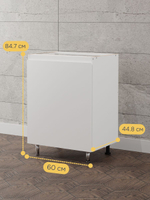 Кухонный модуль напольный под мойку 60 см Севилья без столешницы, тумба под раковину с дверью, на ножках, белая