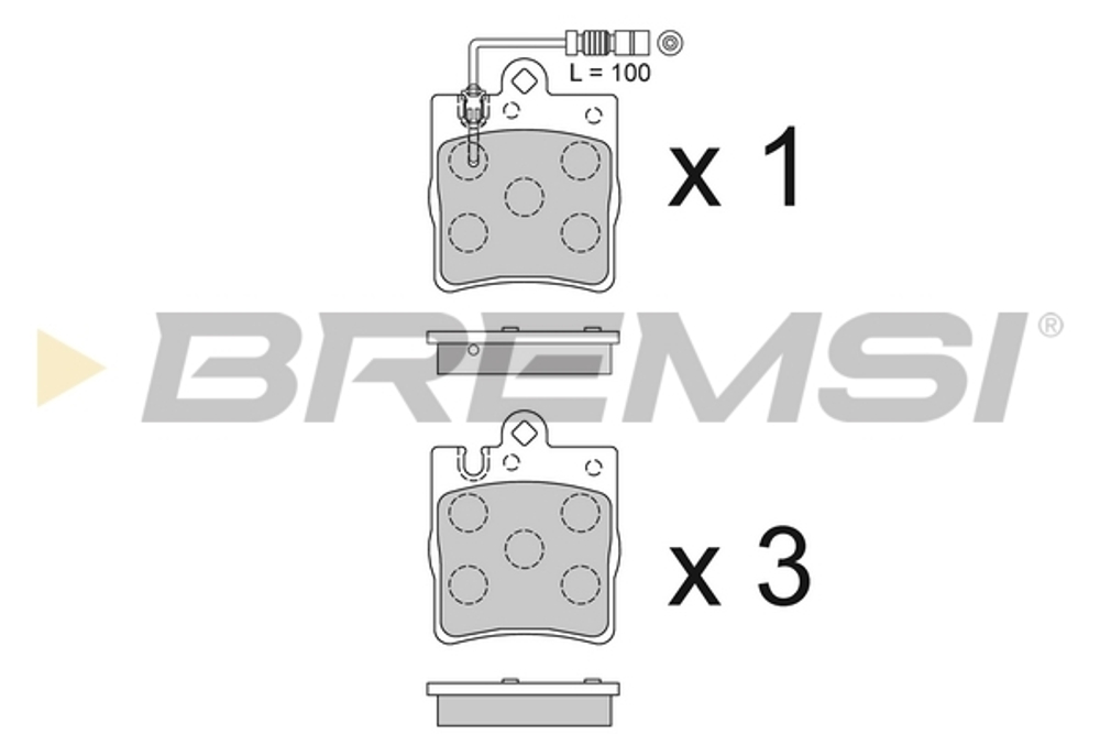 BREMSI - BP2936-BMS - Brake Pad Set, disc brake