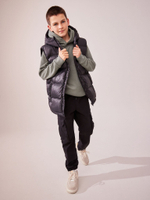 Жилет утепленный с капюшоном для мальчика Next Q96-674, Черный