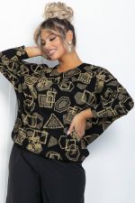 Блузон Ты вдохновение (черно-золотой) Б11879 LT Collection