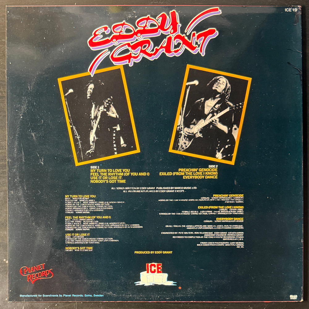 Eddy Grant ‎– Love In Exile (Швеция 1980г.) T