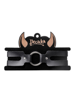 Черный кожаный чокер-ошейник из двух ремешков