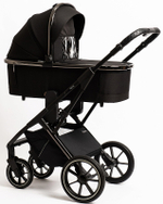 Детская коляска Peppy Tecla 3 в 1 с автокреслом Rise Shadow Black Chrome Edition (Черный)
