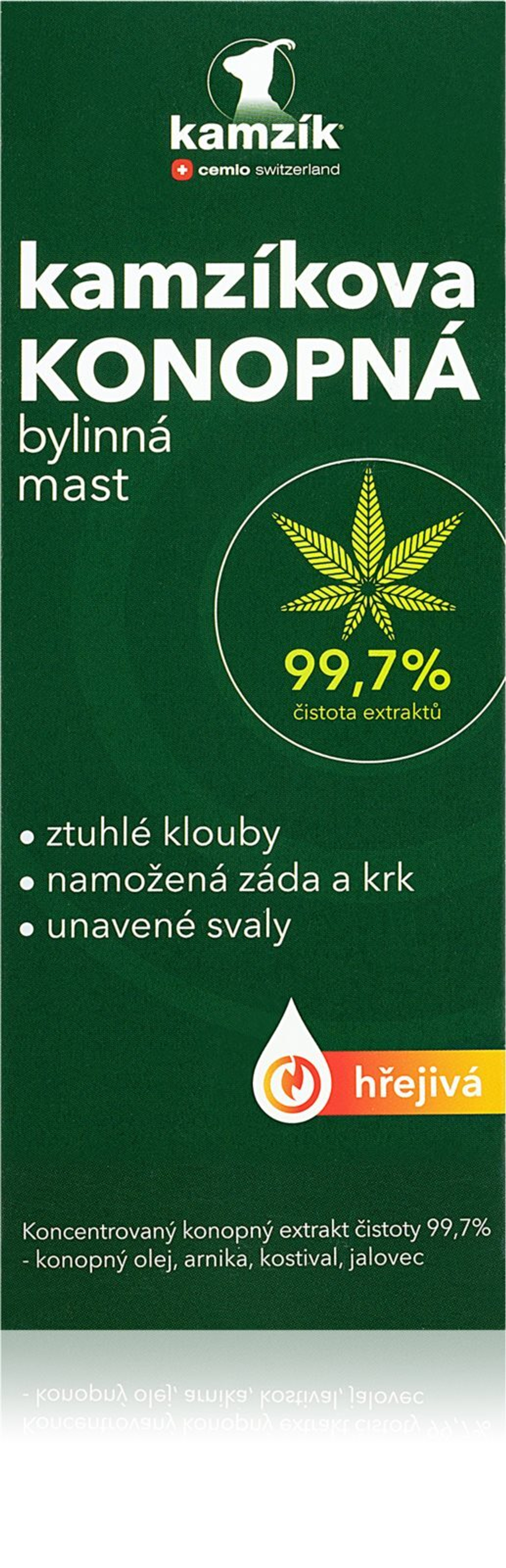 Cemio Kamzík hemp ointment - мазь с согревающим эффектом /   200  ml  / GTIN 8594160272954
