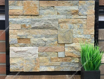 Натуральный камень Кварцит мультиколор Pharaon 180x350x10-20 Модерн