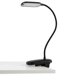 Настольный светильник ЭРА NLED-525-6W-BK светодиодный аккумуляторный на прищепке черный