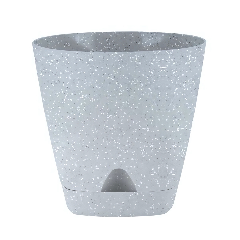 Горшок для цветов InGreen Amsterdam D250мм 8л с прикорневым поливом, светлый камень