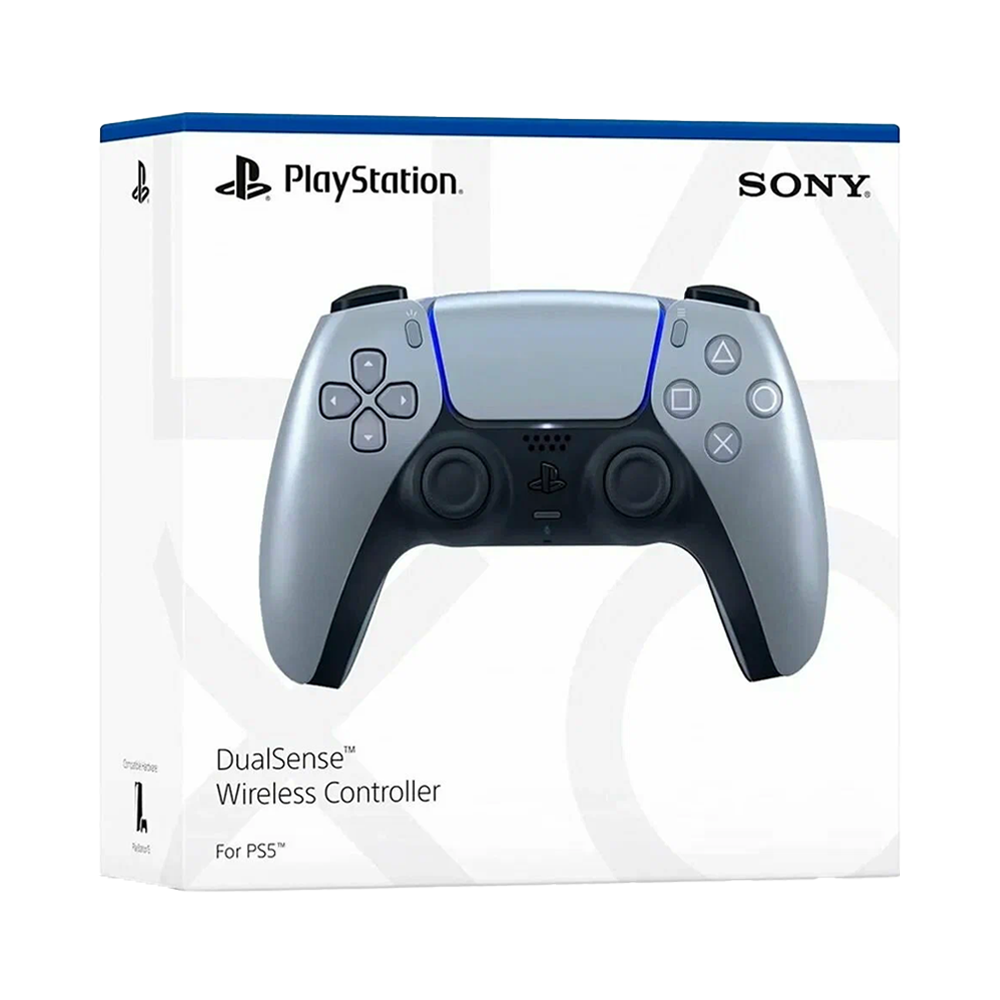 Беспроводной геймпад Sony DualSense для игровой консоли PlayStation 5, Sterling Silver (Монетный серебристый)