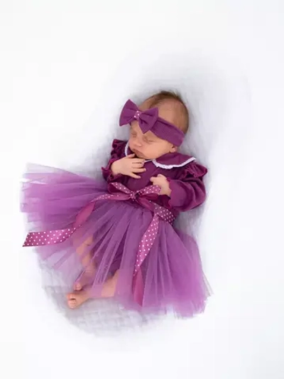 Платье-боди для новорожденной