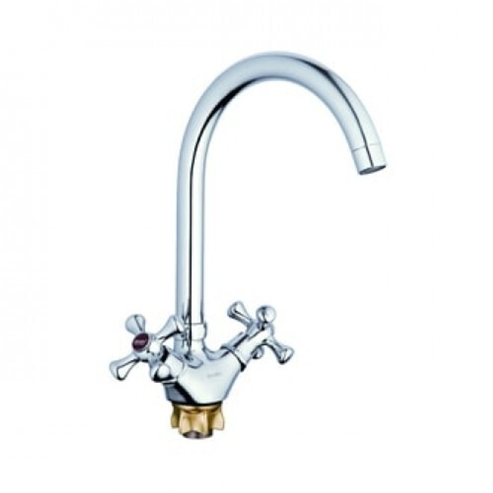 ZEGOR DTZ4-A827, см-ль для кух. мойки с пов. изливом, кер. (1/2) 180°, гайка (корона)