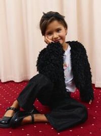 Кардиган с перьями "Оникс"