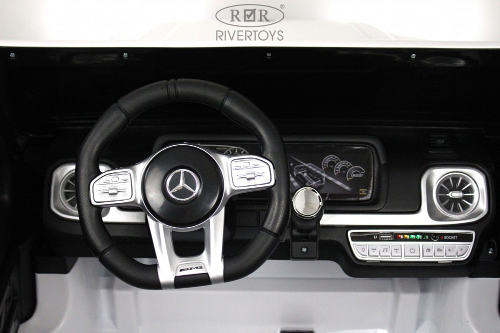Детский электромобиль RiverToys Mercedes-AMG G63 4WD (S307) белый