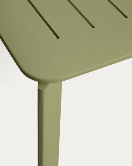 Раздвижной уличный стол Brela из зеленого алюминия, 205(287) x 100 см