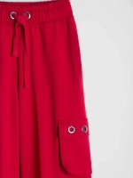 Штаны для девочки карго с карманами