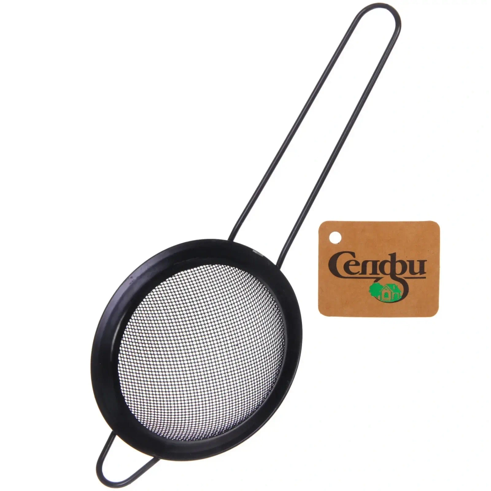 Сито металлическое «Black» 8см с ручкой