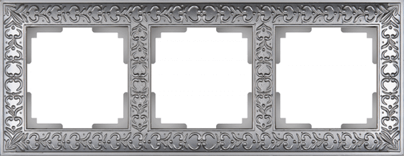 Рамка Werkel Antik на 3 поста матовый хром WL07-Frame-03 4690389145681