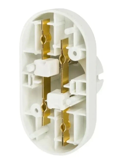 Двойник, разветвитель сетевой с заземлением TOKER 2T2, белый