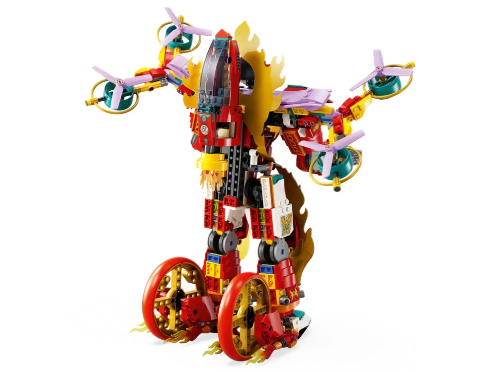 Конструктор LEGO Monkie Kid 80057 Боевой робот Нежы "Огненное кольцо"