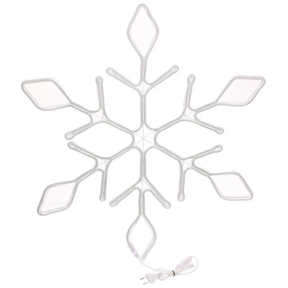 Фигура светодиодная «Снежинка» 67 см, гибкий неон, Синий (постоянное свечение)