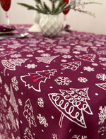 Скатерть "Новогодние елочки" без пропитки