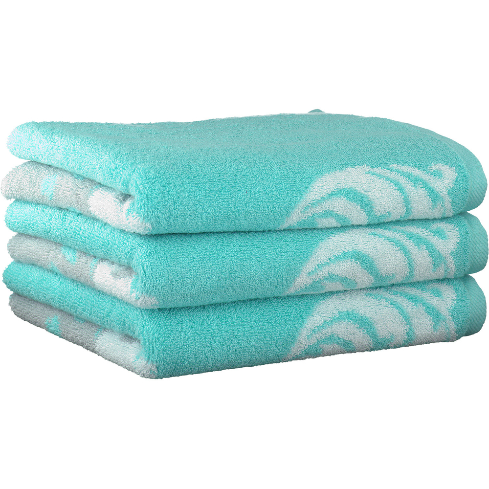 Элитное полотенце махровое Vienna Ornament бирюзовое от Vossen Австрия