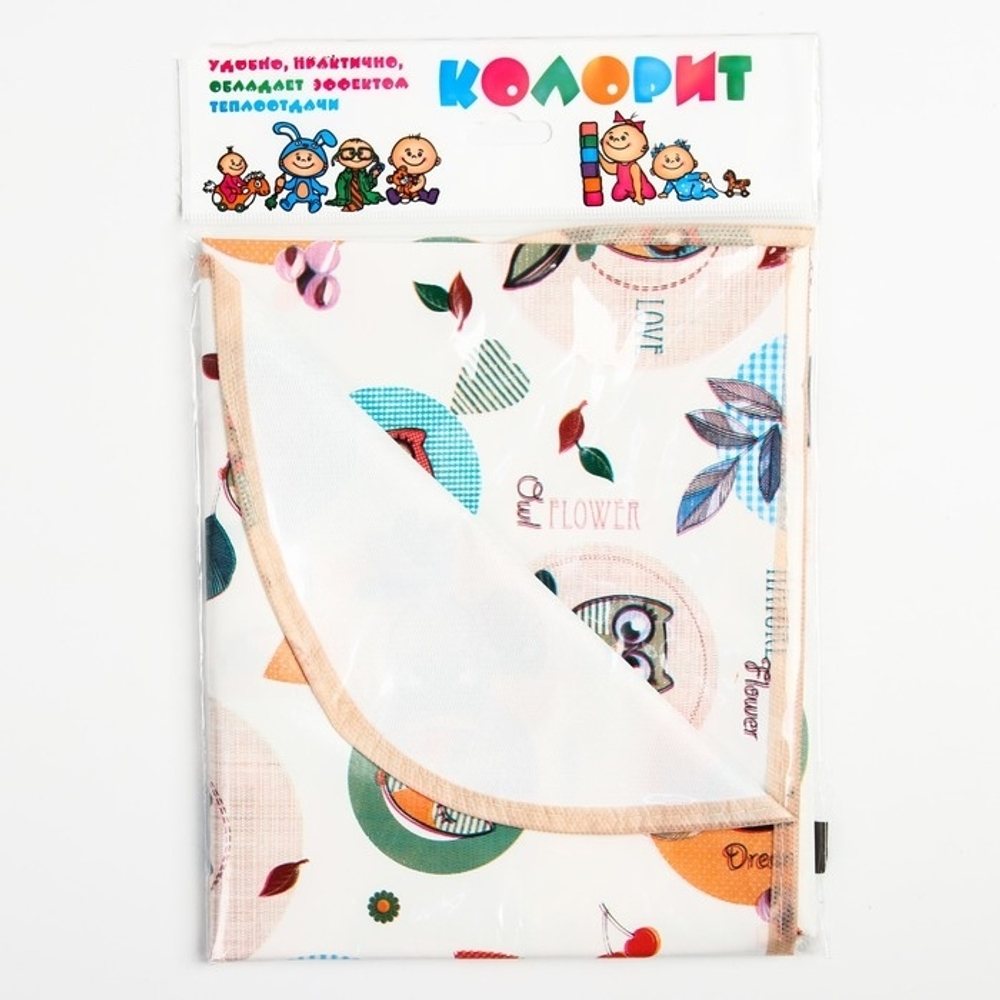 1498061 Клеёнка с ПВХ-покрытием «Совушки», 50х70 см, цвета МИКС