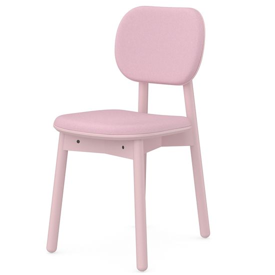 Стул с обивкой saga, рогожка, розовый