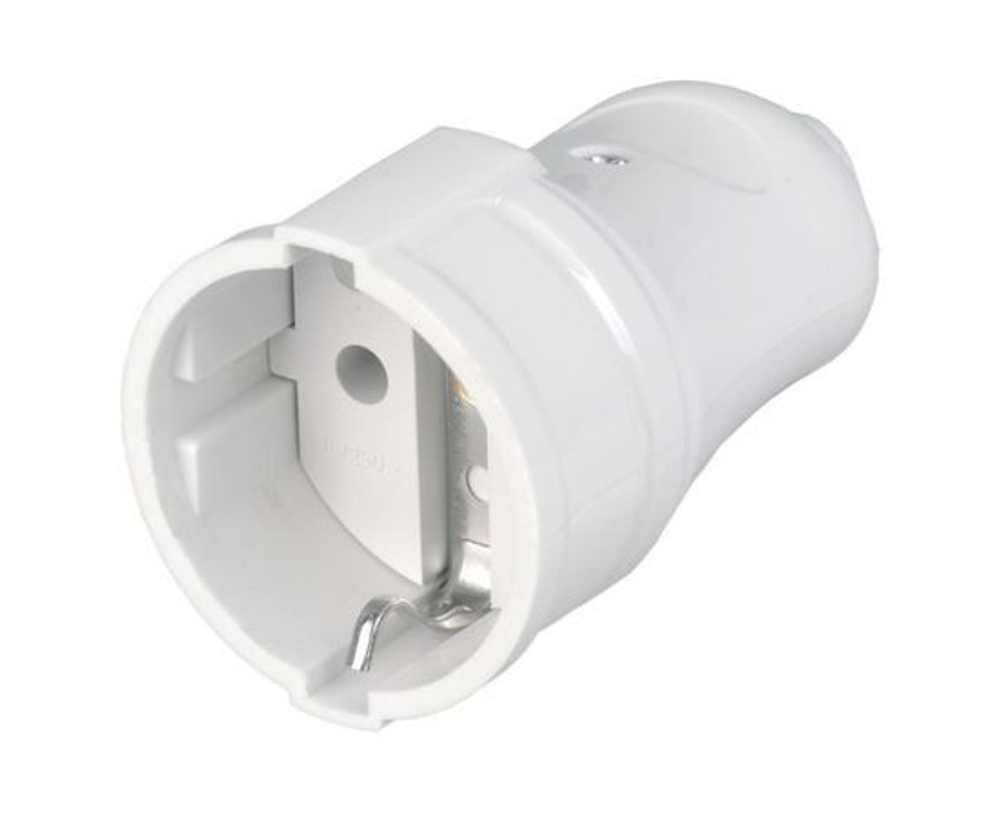 Штепсельное гнездо Smartbuy, с заземлением белое 16А 250В (SBE-16-S01-wz)