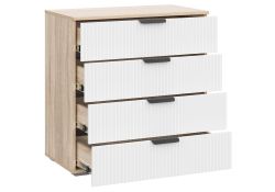 Комод Стокгольм КМ03-800 дуб сонома / line софт пломбир