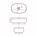 Раковина накладная Artceram Cognac 55 COL003 15 00 Grigio Oliva