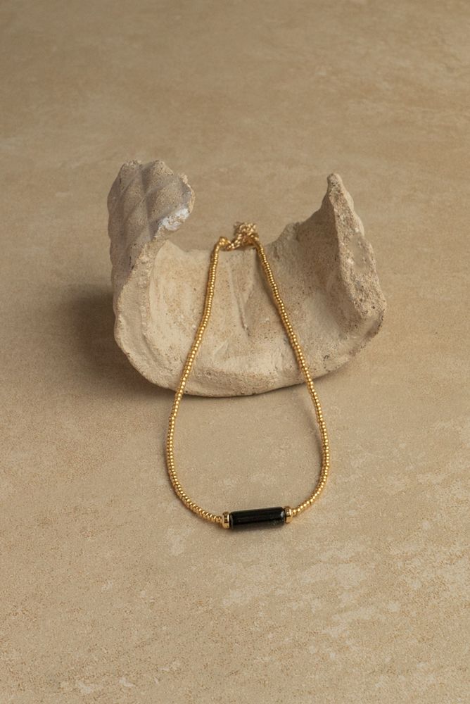 Чокер из бисера со вставкой из агата / Pourmoi Jewerly